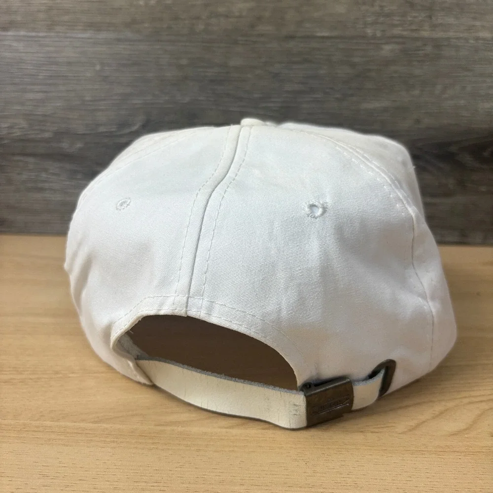 Vintage Union Planters Bank Hat‎ Cap Strap Back White Rope Trucker 90s